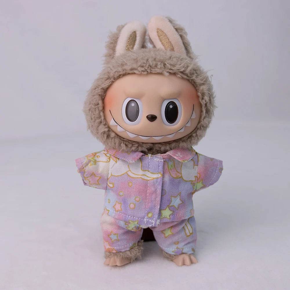 Premium Doll Set Stripe Summer Shirt And Shorts For Labubu - ToylandEU