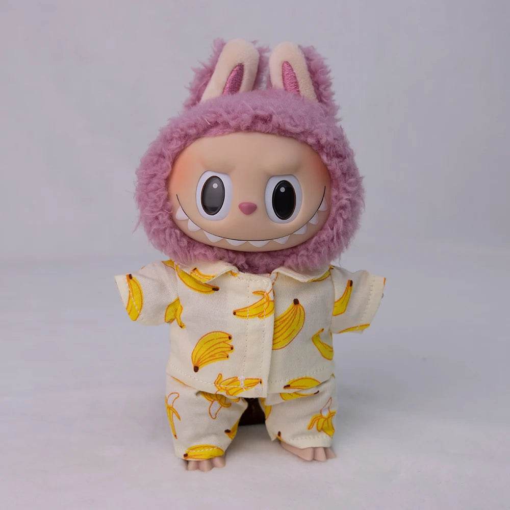 Premium Doll Set Stripe Summer Shirt And Shorts For Labubu - ToylandEU