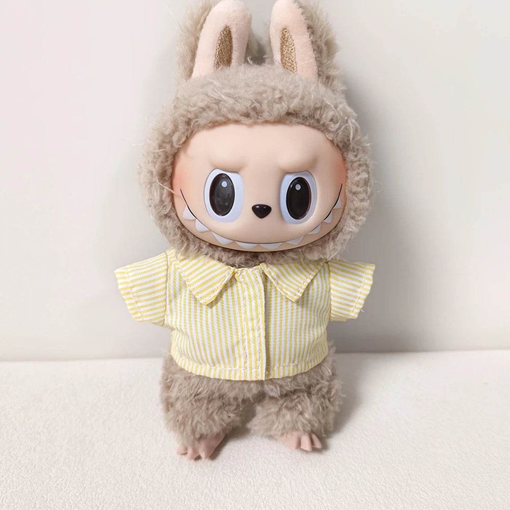 Premium Doll Set Stripe Summer Shirt And Shorts For Labubu - ToylandEU