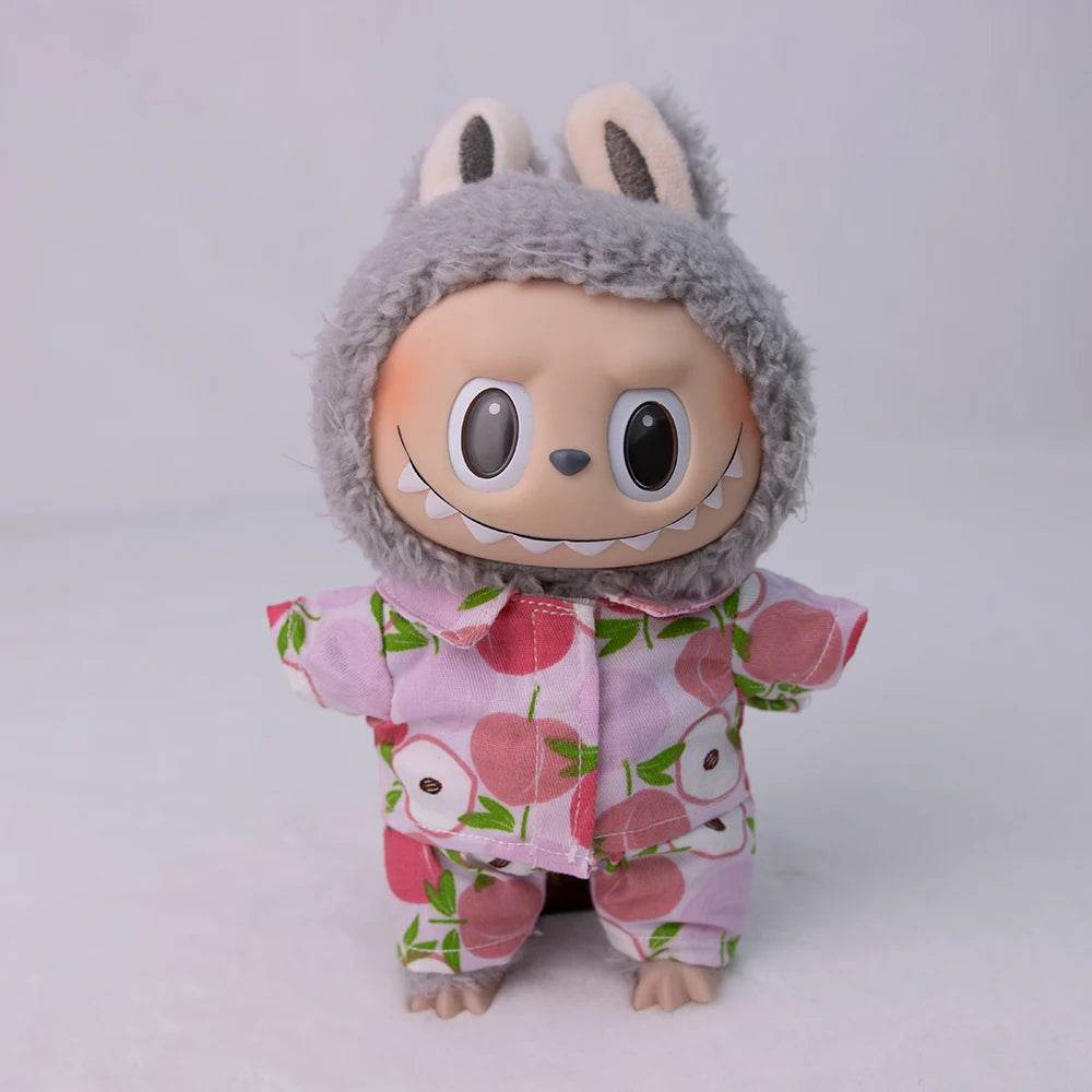 Premium Doll Set Stripe Summer Shirt And Shorts For Labubu - ToylandEU