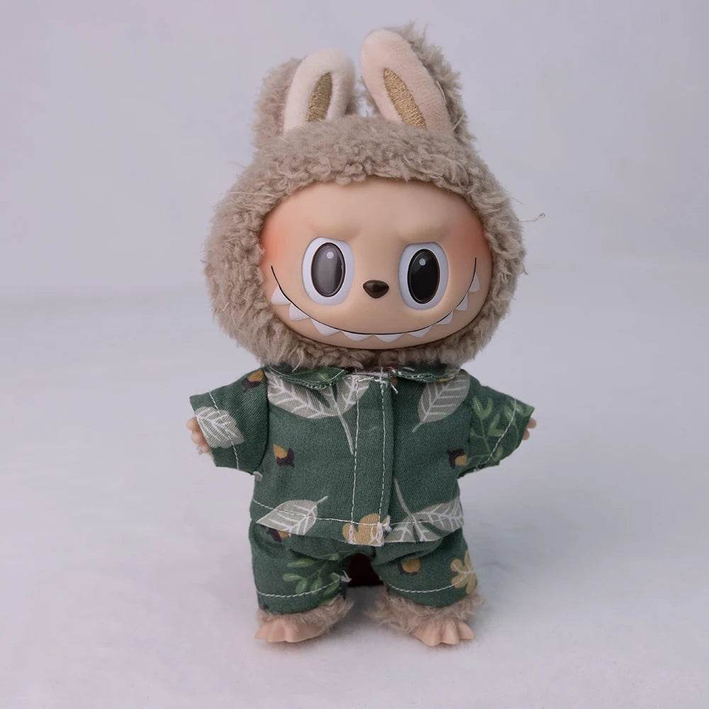 Premium Doll Set Stripe Summer Shirt And Shorts For Labubu - ToylandEU