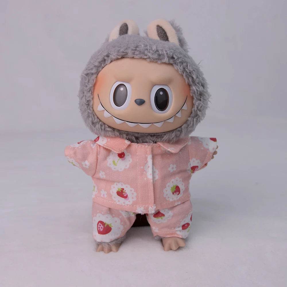 Premium Doll Set Stripe Summer Shirt And Shorts For Labubu - ToylandEU