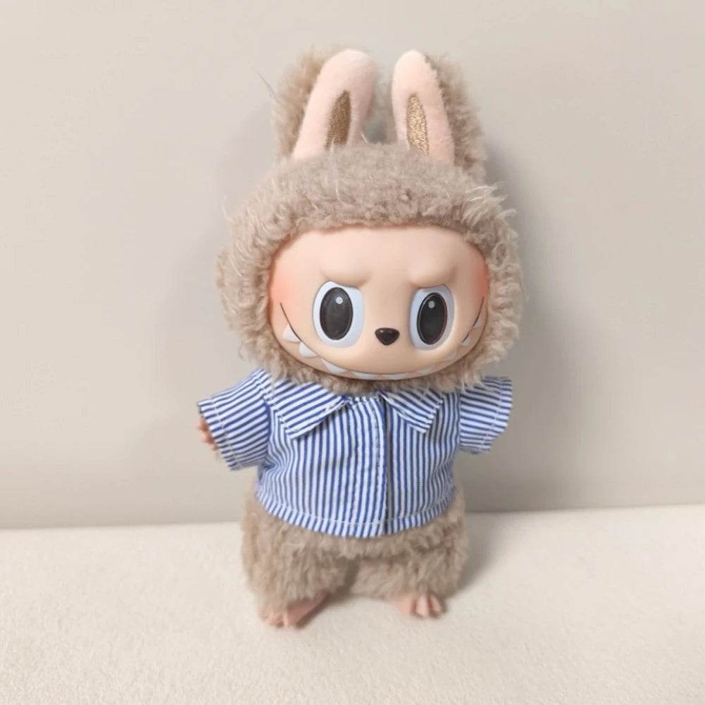 Premium Doll Set Stripe Summer Shirt And Shorts For Labubu - ToylandEU