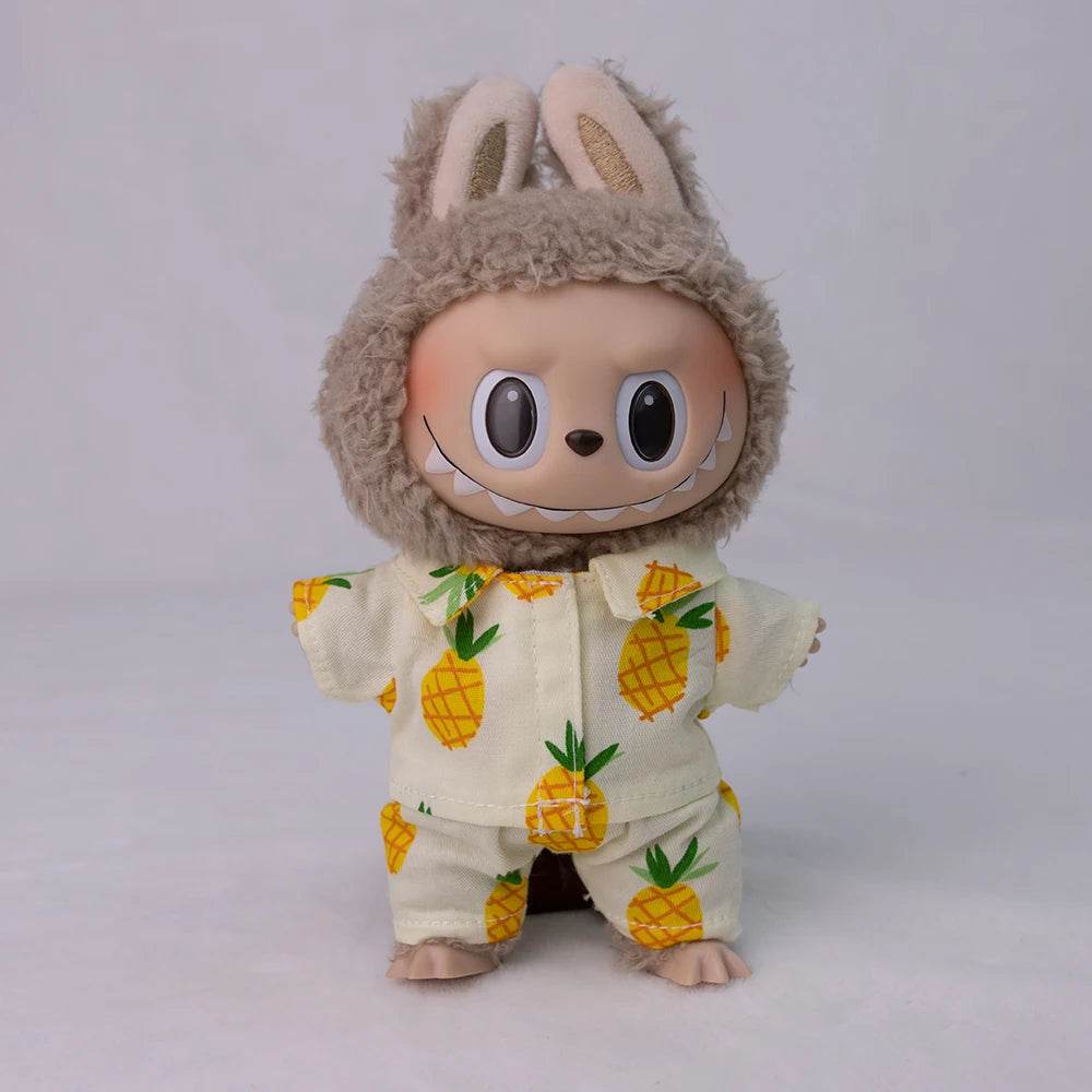 Premium Doll Set Stripe Summer Shirt And Shorts For Labubu - ToylandEU