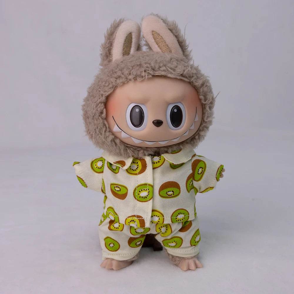 Premium Doll Set Stripe Summer Shirt And Shorts For Labubu - ToylandEU