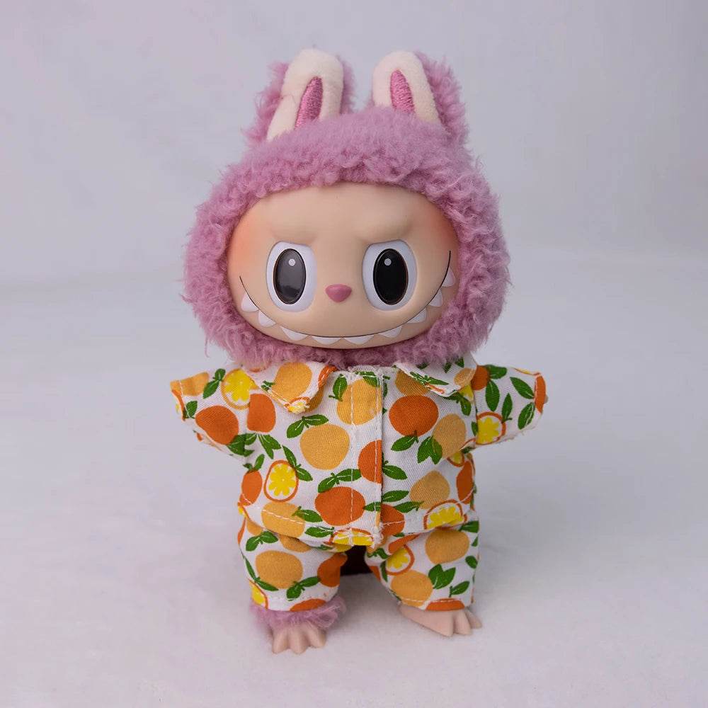 Premium Doll Set Stripe Summer Shirt And Shorts For Labubu - ToylandEU