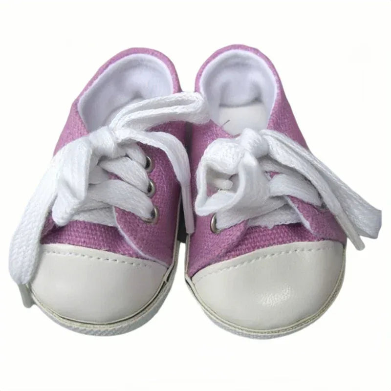 Premium Doll Shoes 7cm Sneakers For 18 Inch Girl Dolls - ToylandEU