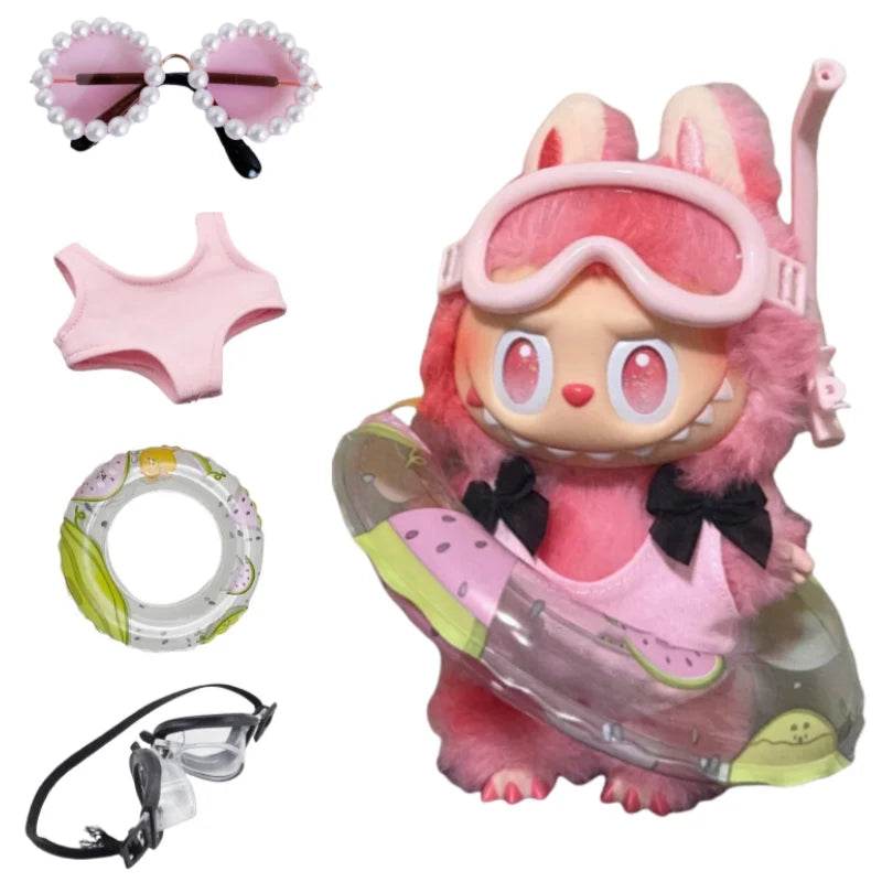 Premium Doll Swimsuit Outfit for 15-17cm Labubu Doll with Stylish One-Piece Design for Collectors and Playtime Labubu - ToylandEU
