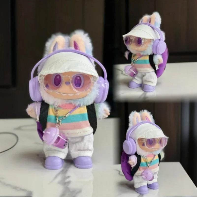 Premium Doll T Shirt Macaron Stripe For Labubu Dolls - ToylandEU