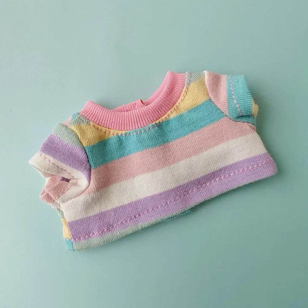 Premium Doll T Shirt Macaron Stripe For Labubu Dolls - ToylandEU