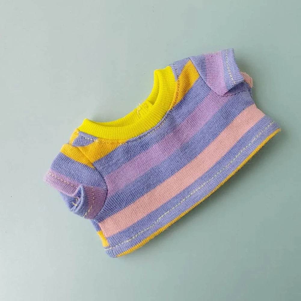 Premium Doll T Shirt Macaron Stripe For Labubu Dolls - ToylandEU