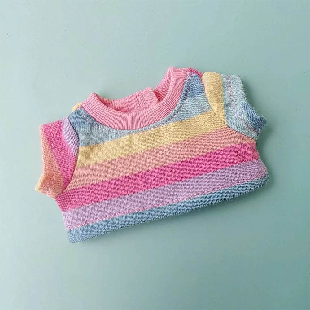 Premium Doll T Shirt Macaron Stripe For Labubu Dolls - ToylandEU