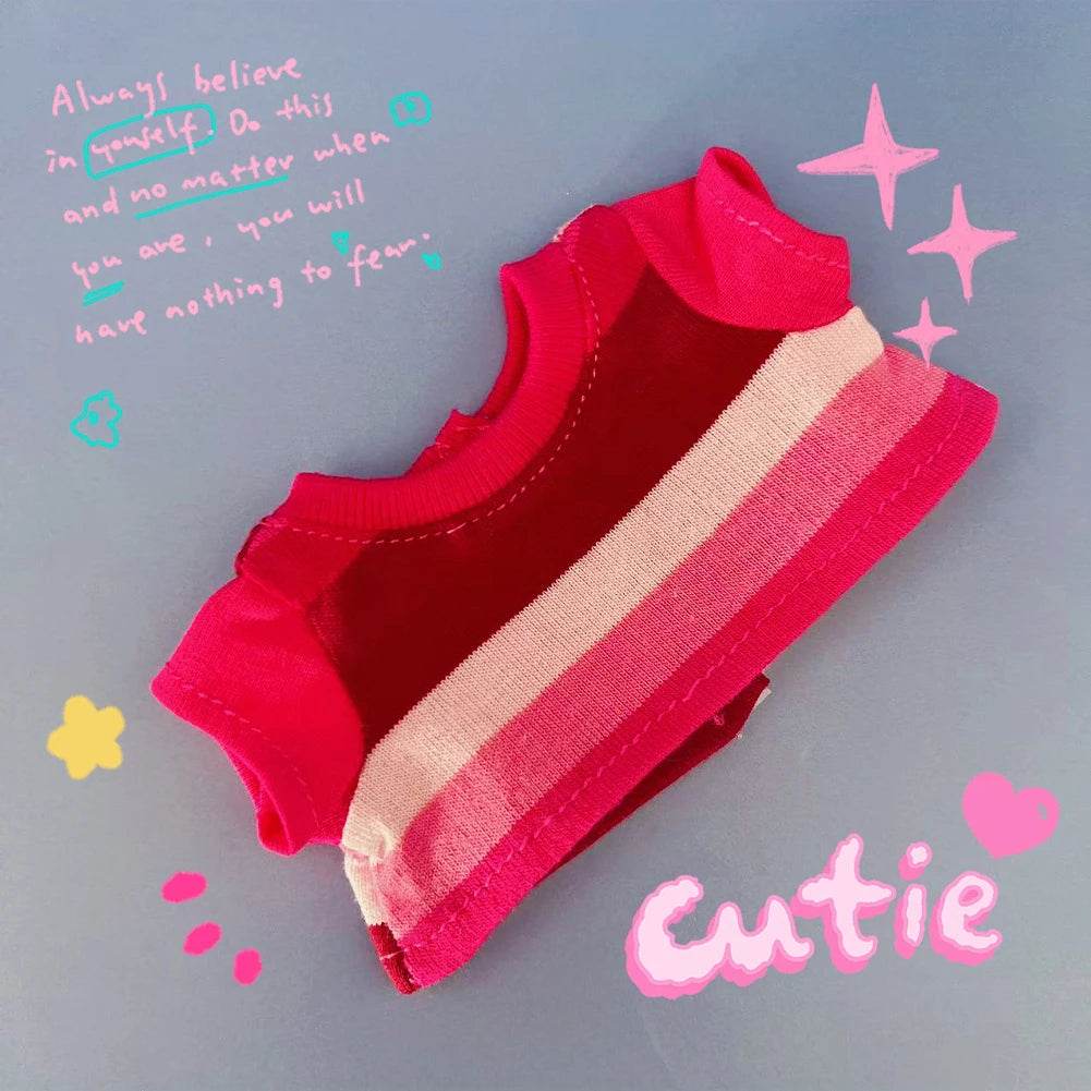 Premium Doll T Shirt Macaron Stripe For Labubu Dolls - ToylandEU