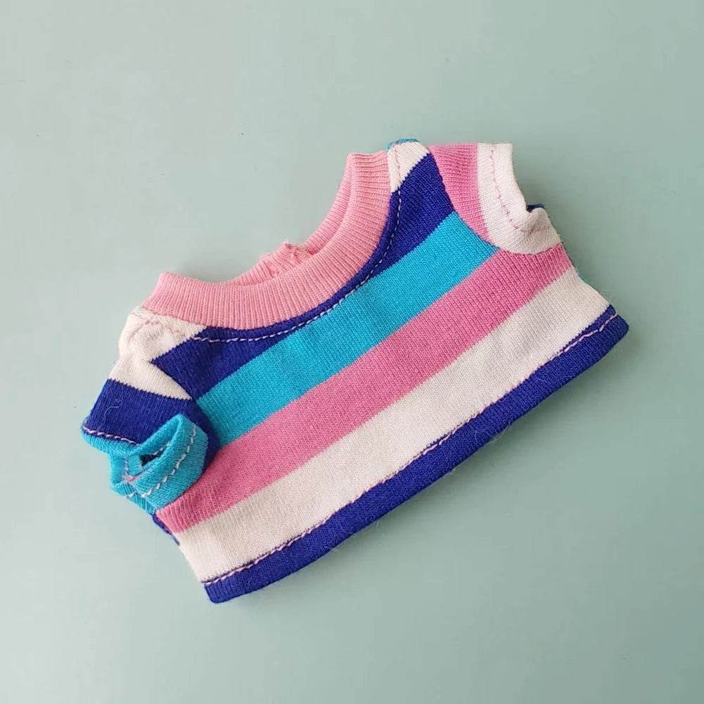 Premium Doll T Shirt Macaron Stripe For Labubu Dolls - ToylandEU
