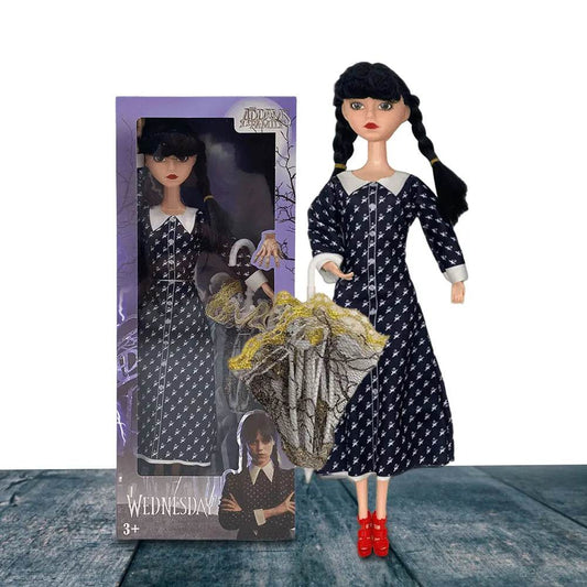 Premium Doll Wednesday Addams Figure For Kids Gift - ToylandEU
