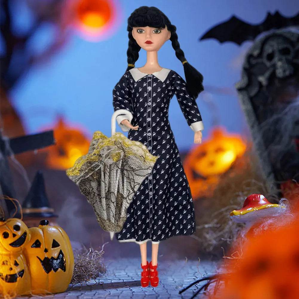 Premium Doll Wednesday Addams Figure For Kids Gift - ToylandEU