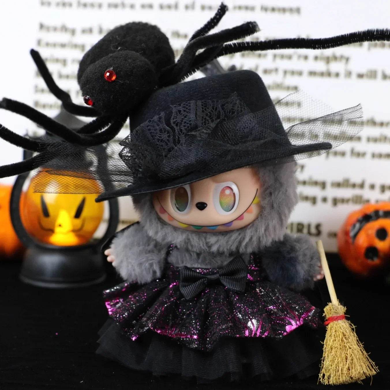 Premium Doll Witch Pumpkin Skirt With Spider Hat For Ladbubu - ToylandEU