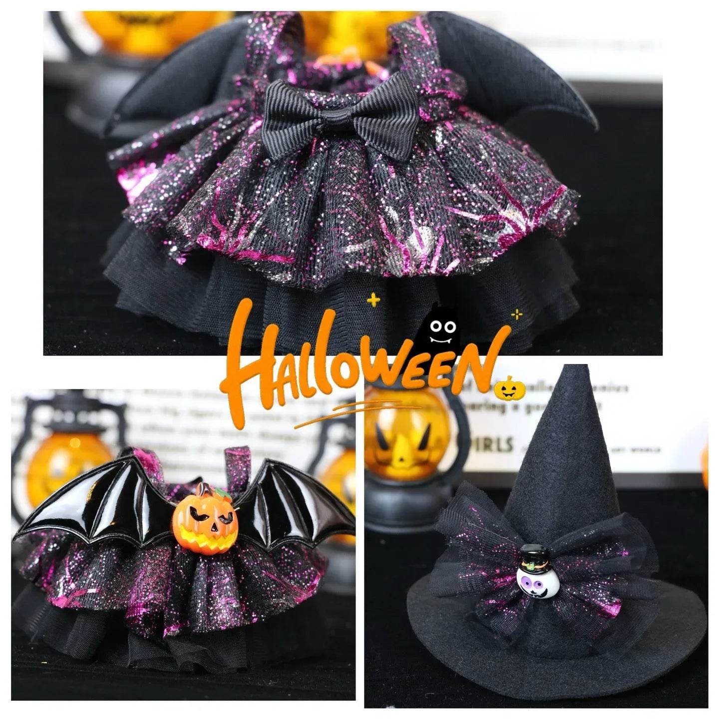 Premium Doll Witch Pumpkin Skirt With Spider Hat For Ladbubu - ToylandEU