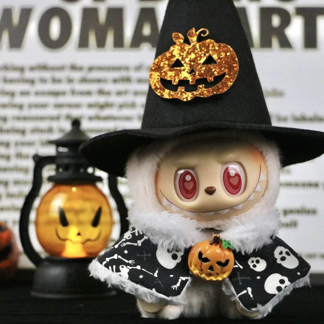 Premium Doll Witch Pumpkin Skirt With Spider Hat For Ladbubu - ToylandEU