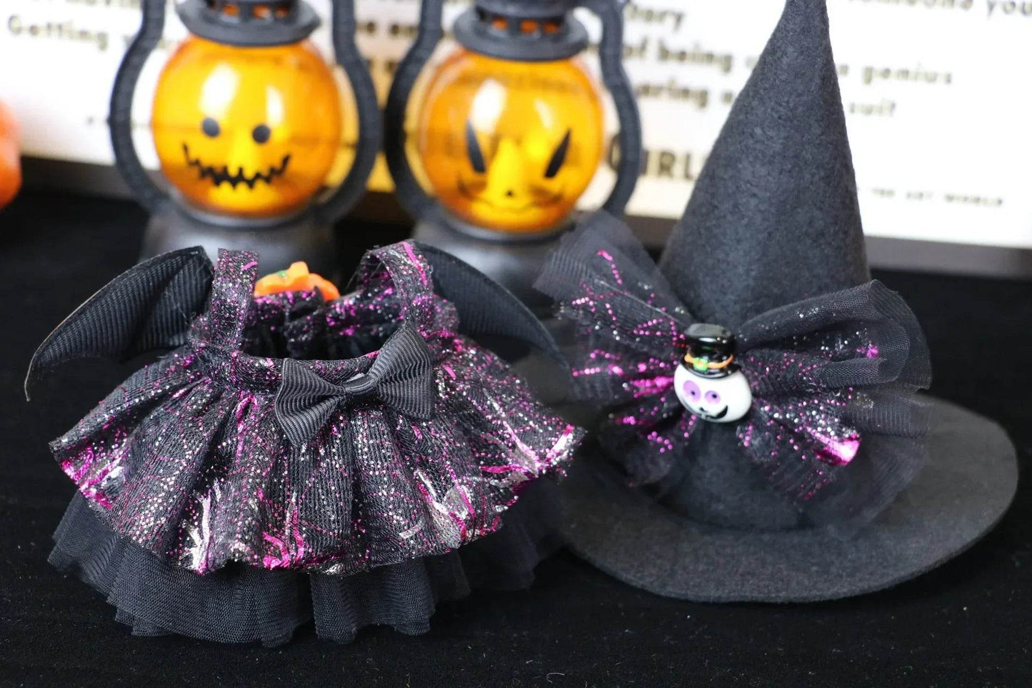Premium Doll Witch Pumpkin Skirt With Spider Hat For Ladbubu - ToylandEU