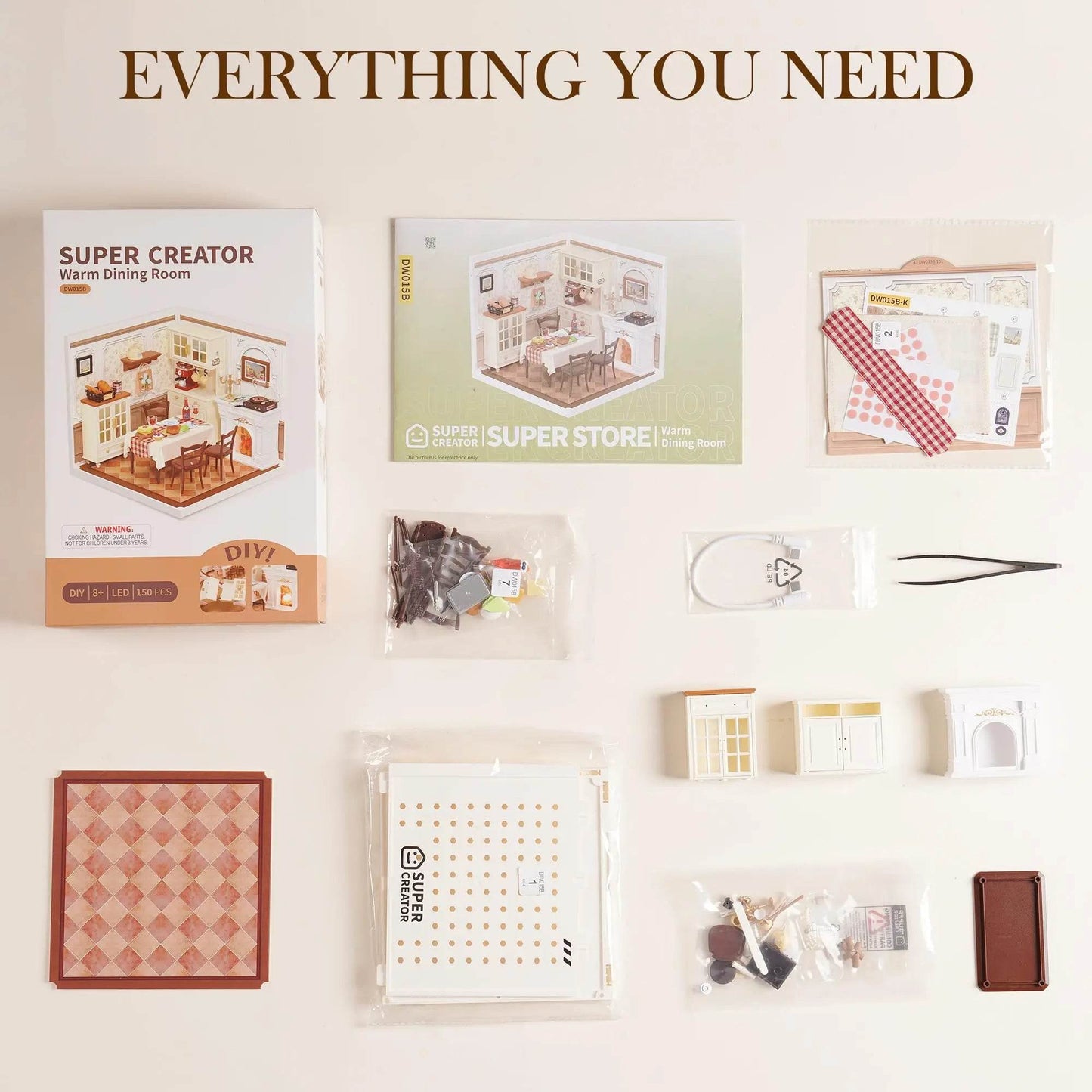 Premium Dollhouse Kit 1 To 24 Scale Dining Room For Adults - ToylandEU