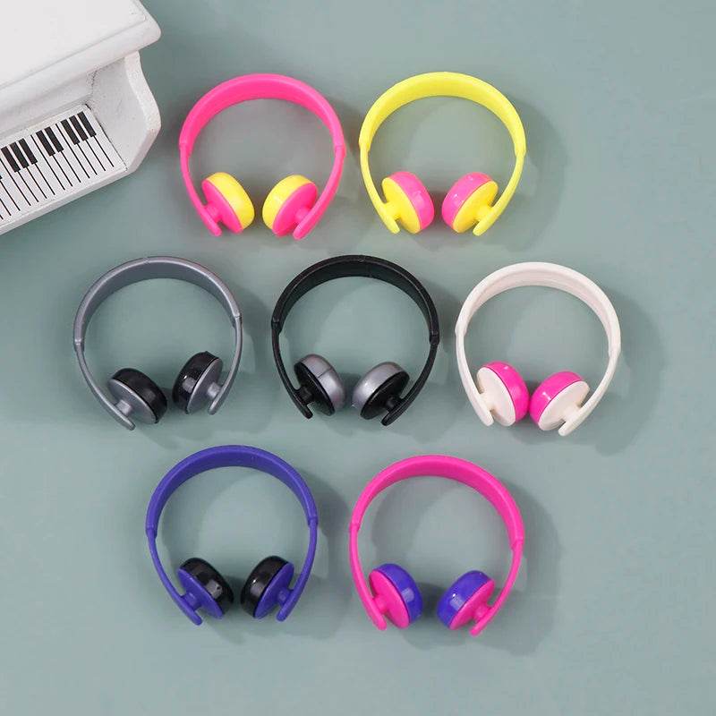 Premium Dollhouse Miniatures Labubu Accessories Realistic Headphones Set for 1:12 Scale Dolls - ToylandEU