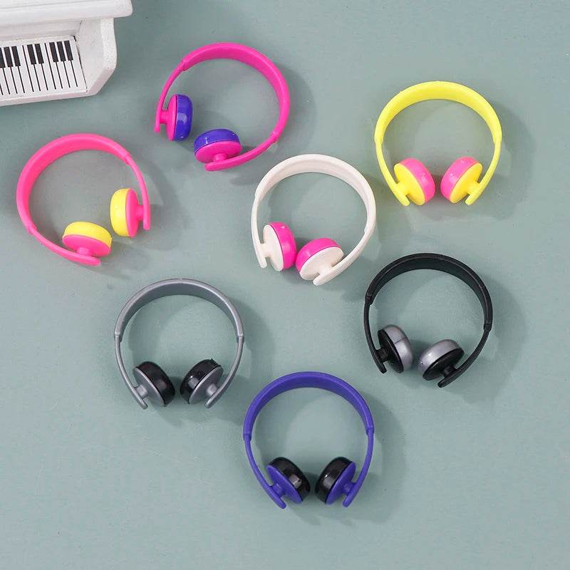 Premium Dollhouse Miniatures Labubu Accessories Realistic Headphones Set for 1:12 Scale Dolls - ToylandEU