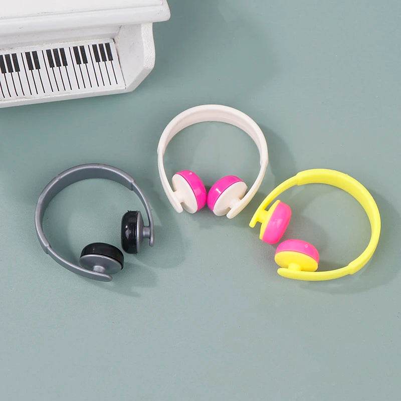 Premium Dollhouse Miniatures Labubu Accessories Realistic Headphones Set for 1:12 Scale Dolls - ToylandEU