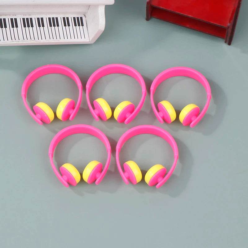 Premium Dollhouse Miniatures Labubu Accessories Realistic Headphones Set for 1:12 Scale Dolls - ToylandEU