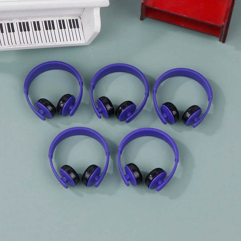 Premium Dollhouse Miniatures Labubu Accessories Realistic Headphones Set for 1:12 Scale Dolls - ToylandEU