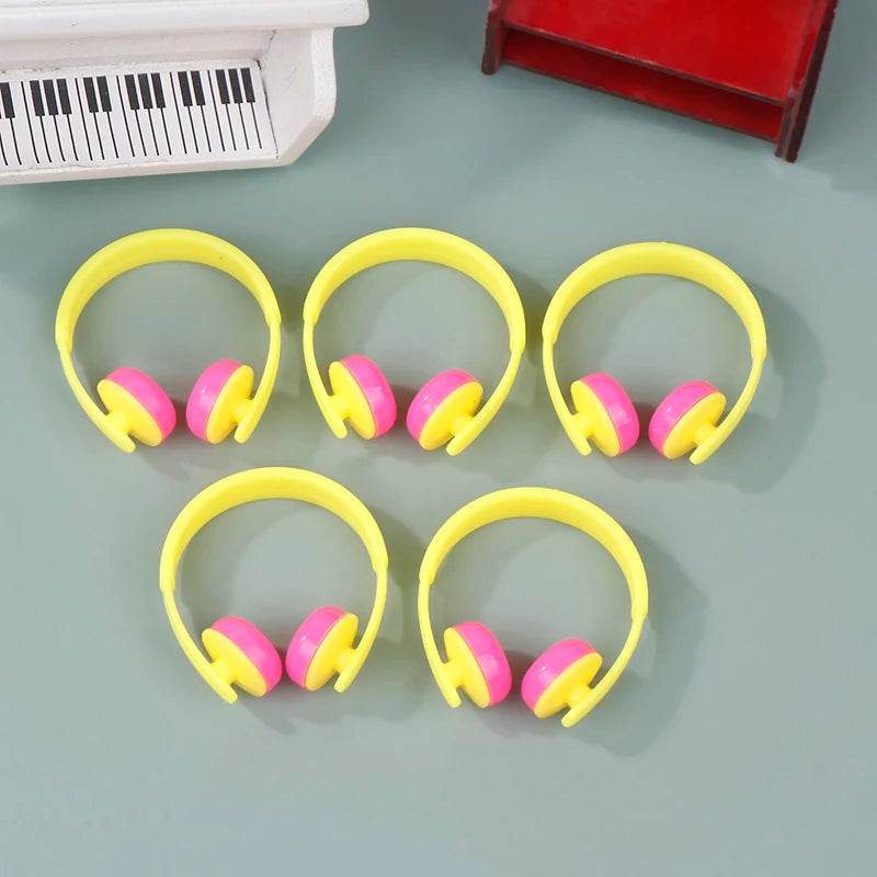 Premium Dollhouse Miniatures Labubu Accessories Realistic Headphones Set for 1:12 Scale Dolls - ToylandEU