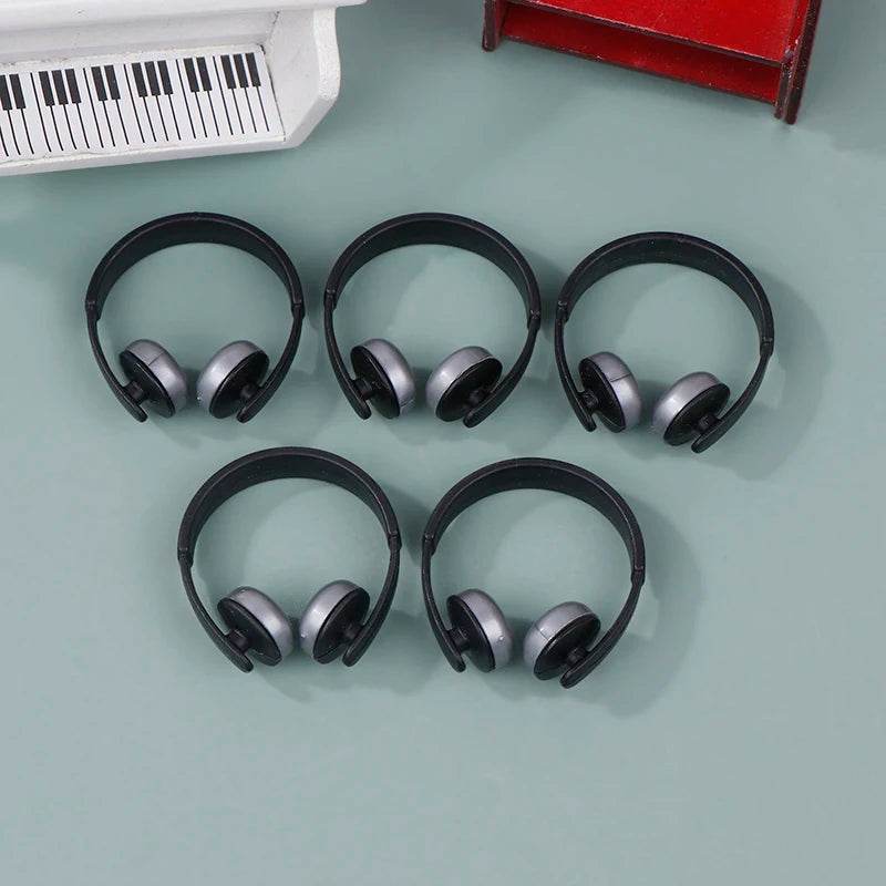 Premium Dollhouse Miniatures Labubu Accessories Realistic Headphones Set for 1:12 Scale Dolls - ToylandEU