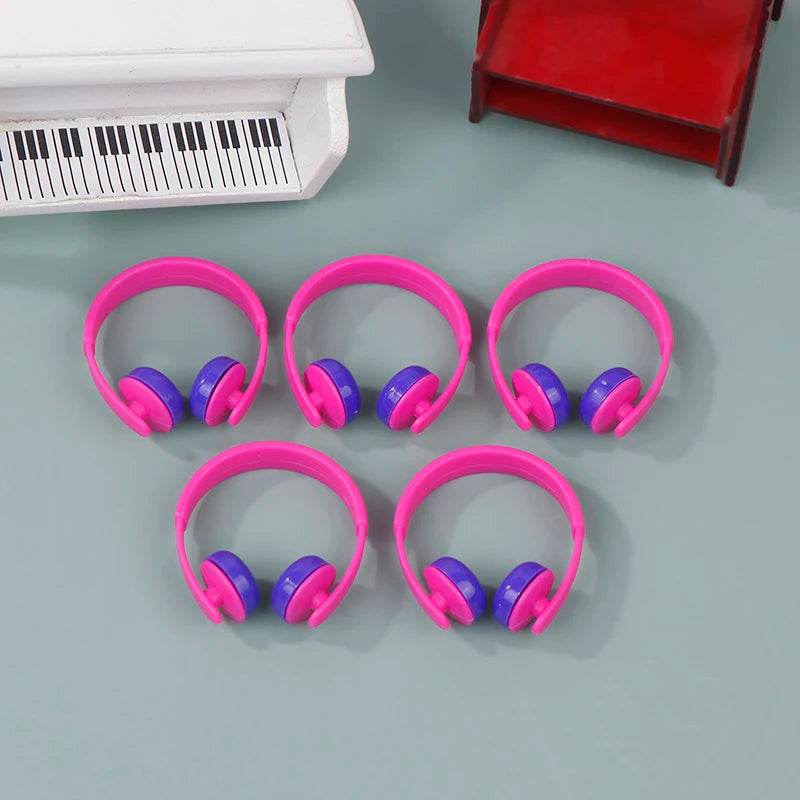 Premium Dollhouse Miniatures Labubu Accessories Realistic Headphones Set for 1:12 Scale Dolls - ToylandEU
