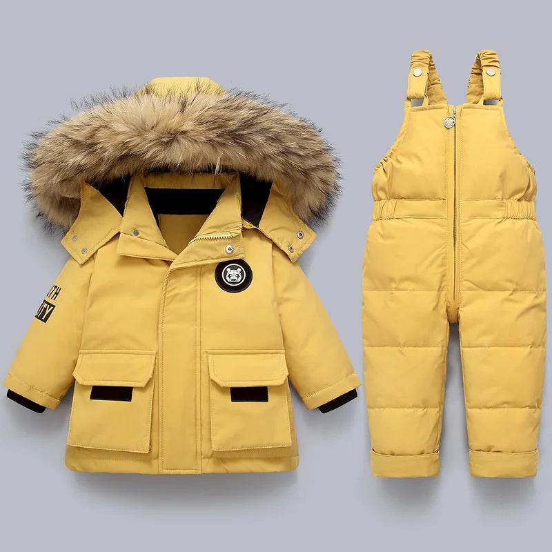 Premium Down Parka Winter Coat Hooded Fur Trim Kids - ToylandEU