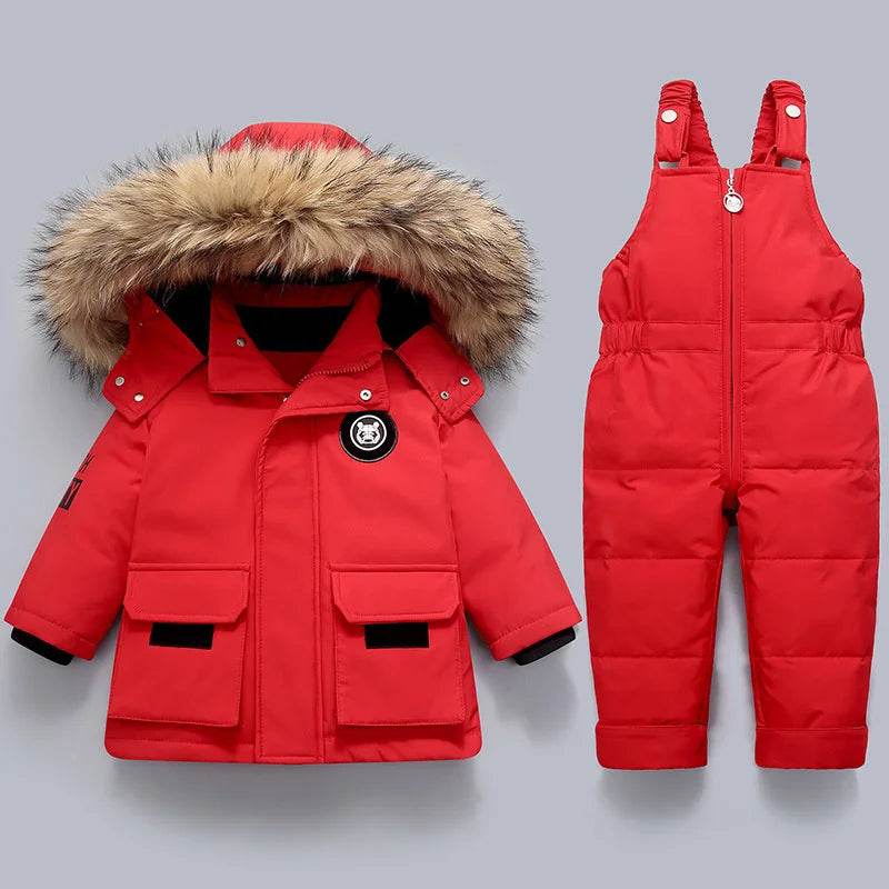 Premium Down Parka Winter Coat Hooded Fur Trim Kids - ToylandEU