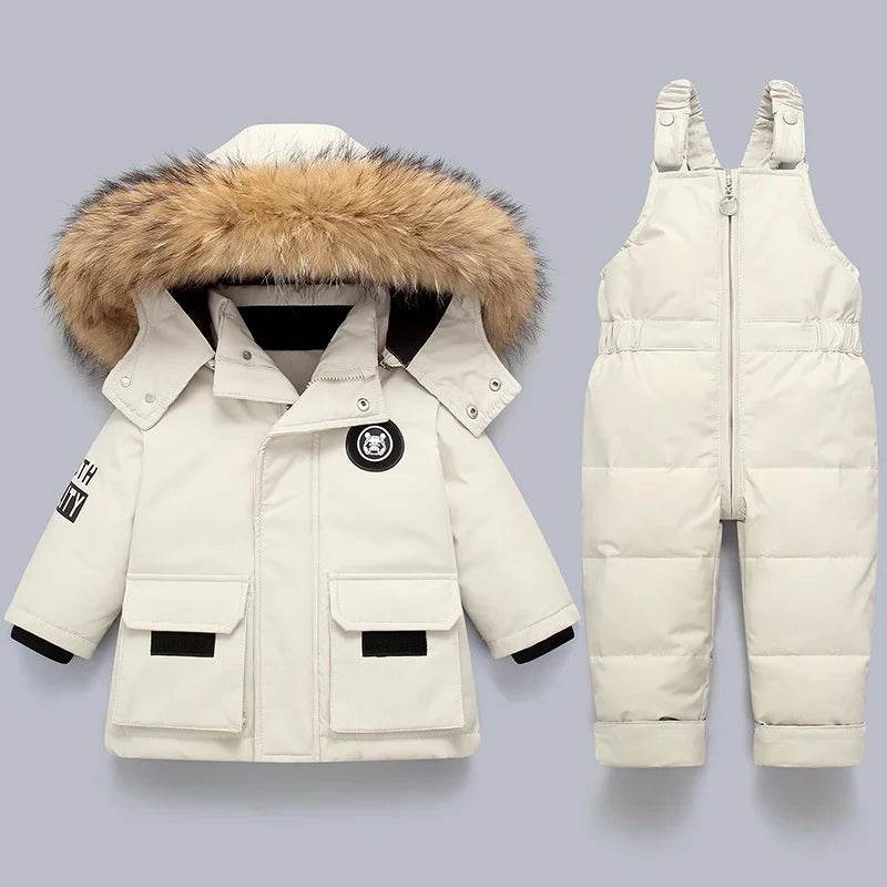 Premium Down Parka Winter Coat Hooded Fur Trim Kids - ToylandEU