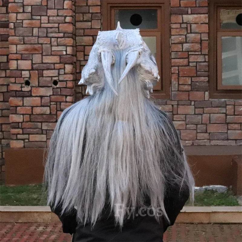 Premium Dragon Mask With Fur Dragon Head Latex For Adults - ToylandEU