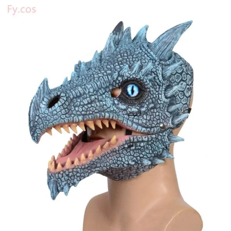 Premium Dragon Mask With Fur Dragon Head Latex For Adults - ToylandEU