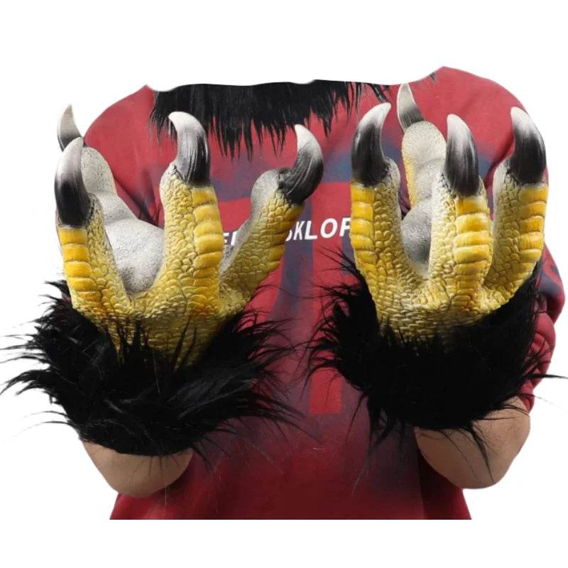 Premium Dragon Mask With Fur Dragon Head Latex For Adults - ToylandEU