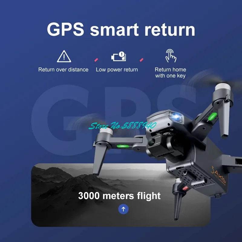 Premium Drone 8K Dual Camera GPS Follow Me for Aerialists - ToylandEU