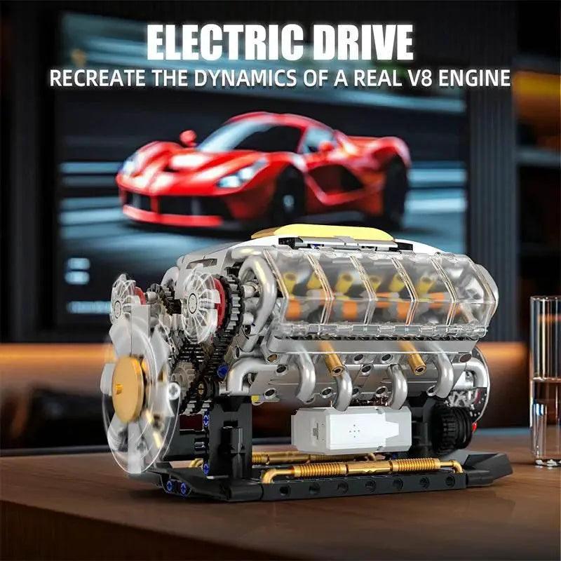  Premium Educational Block Set V8 Engine Toyland EU -  ToylandEU™