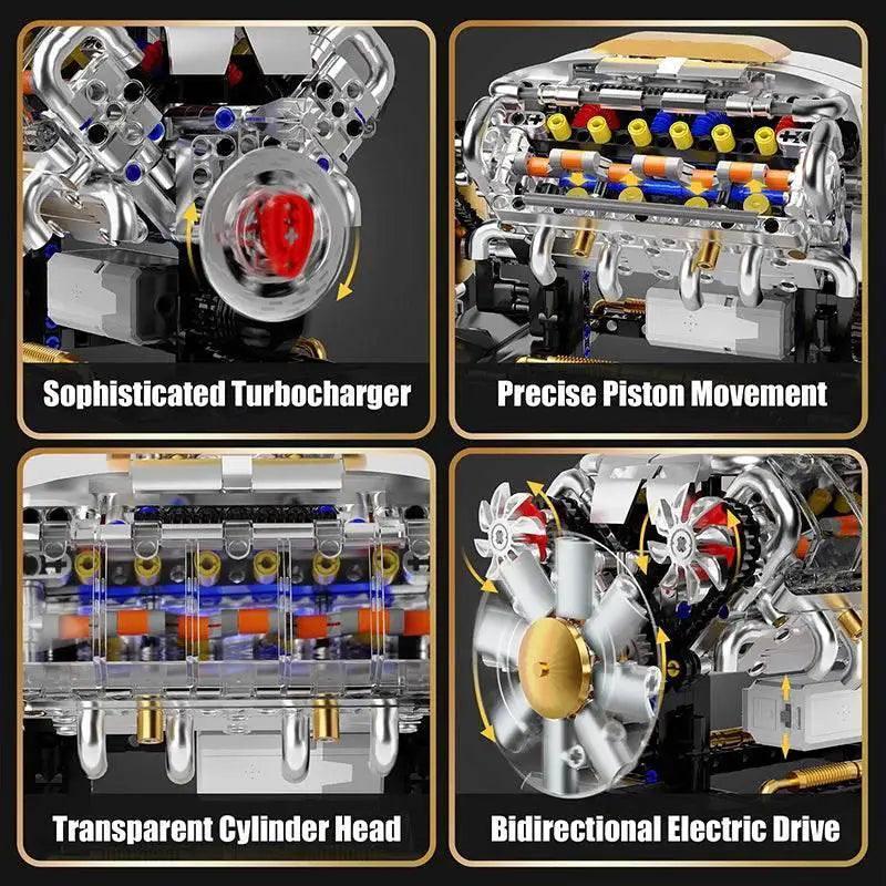  Premium Educational Block Set V8 Engine Toyland EU -  ToylandEU™