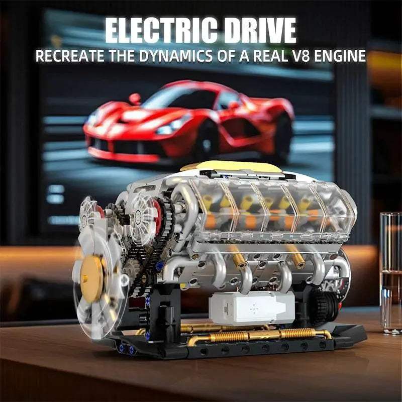  Premium Educational Block Set V8 Engine Toyland EU -  ToylandEU™