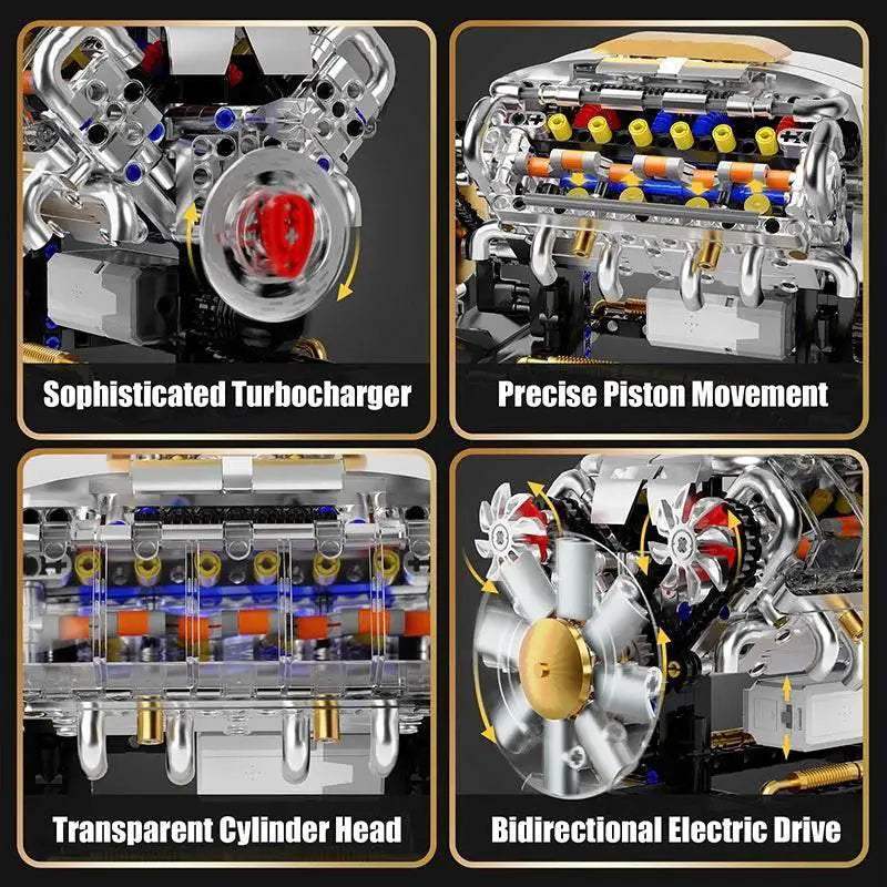  Premium Educational Block Set V8 Engine Toyland EU -  ToylandEU™