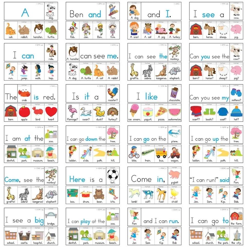 Premium English Word Cards High Frequency Sentences For Kids - ToylandEU