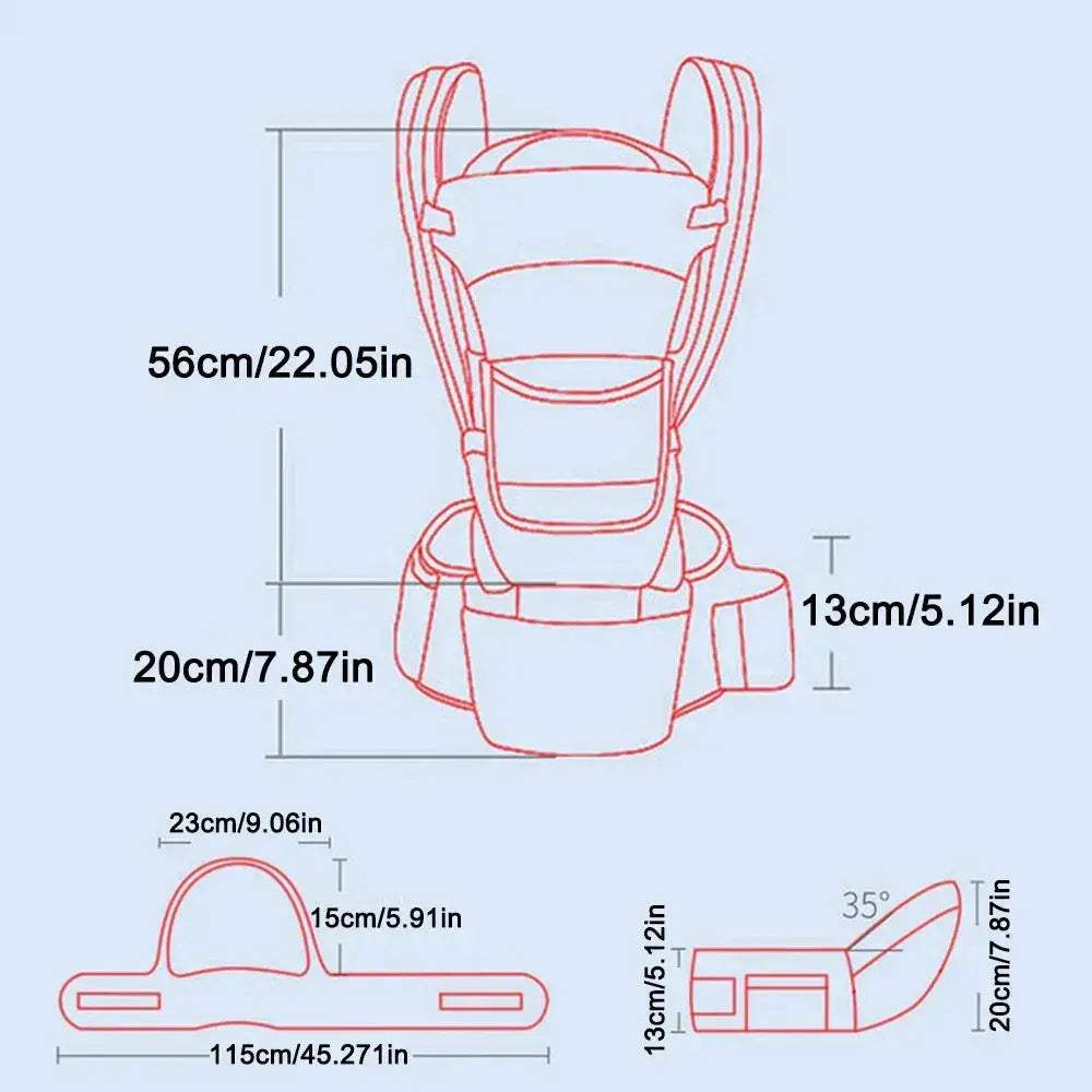 Premium Ergonomic Baby Carrier Backpack With Front Facing Kangaroo Seat For Newborns And Infants For Travel - ToylandEU
