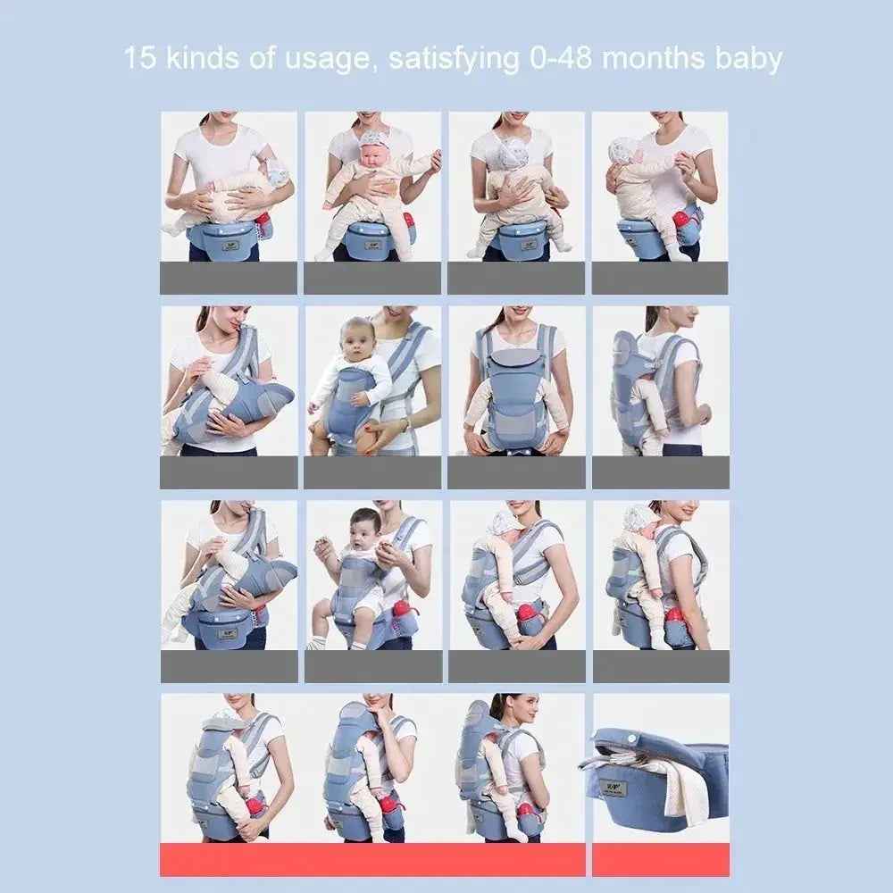 Premium Ergonomic Baby Carrier Backpack With Front Facing Kangaroo Seat For Newborns And Infants For Travel - ToylandEU