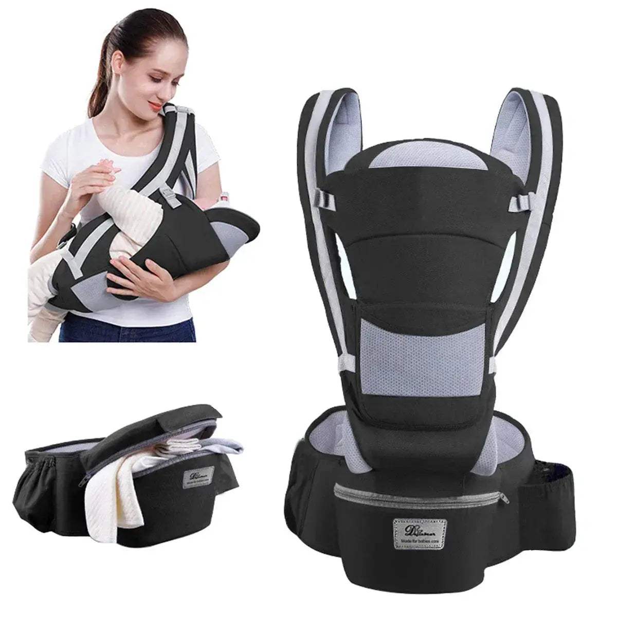 Premium Ergonomic Baby Carrier Backpack With Front Facing Kangaroo Seat For Newborns And Infants For Travel - ToylandEU