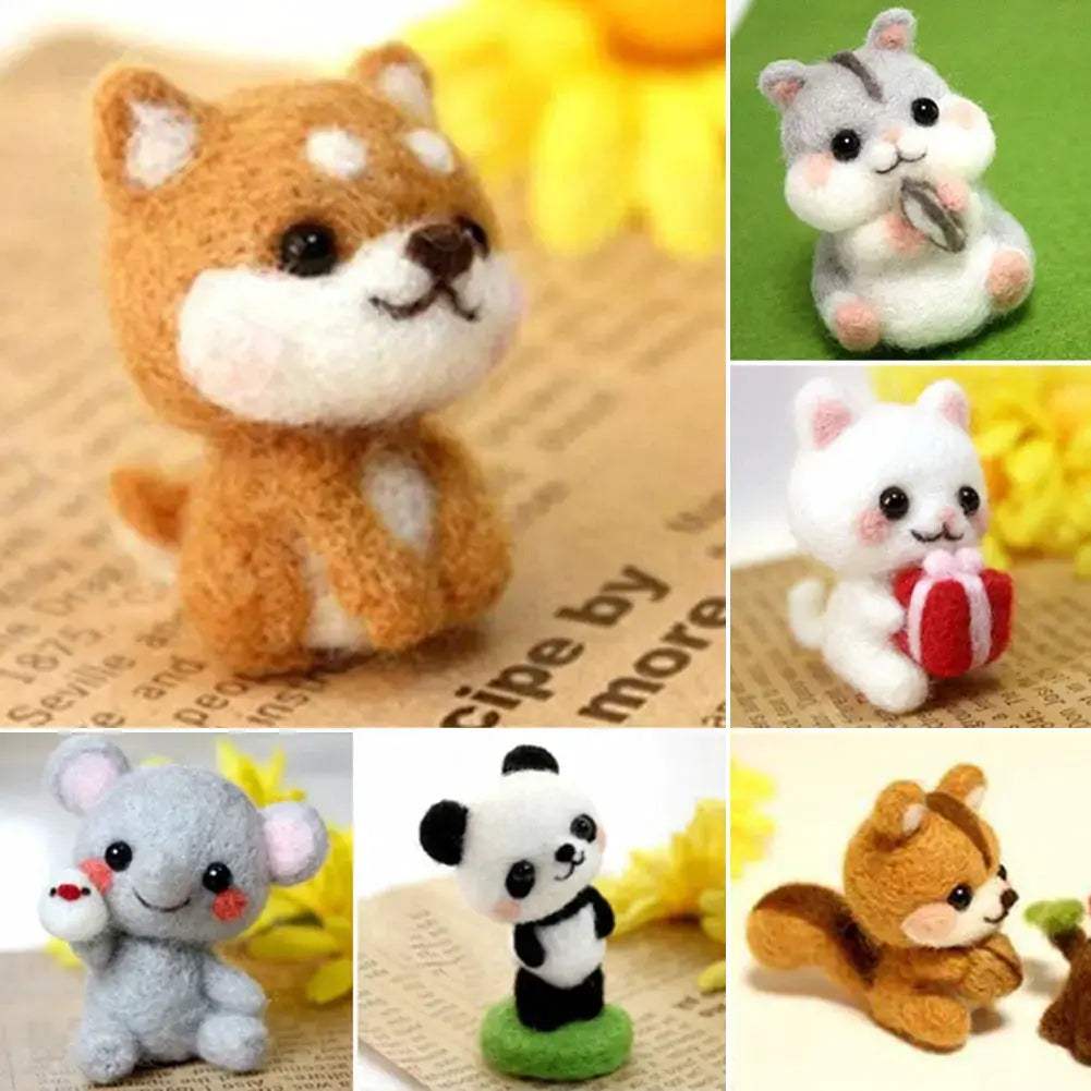 Premium Felting Kit For Cute Animal Toys Panda Squirrel - ToylandEU