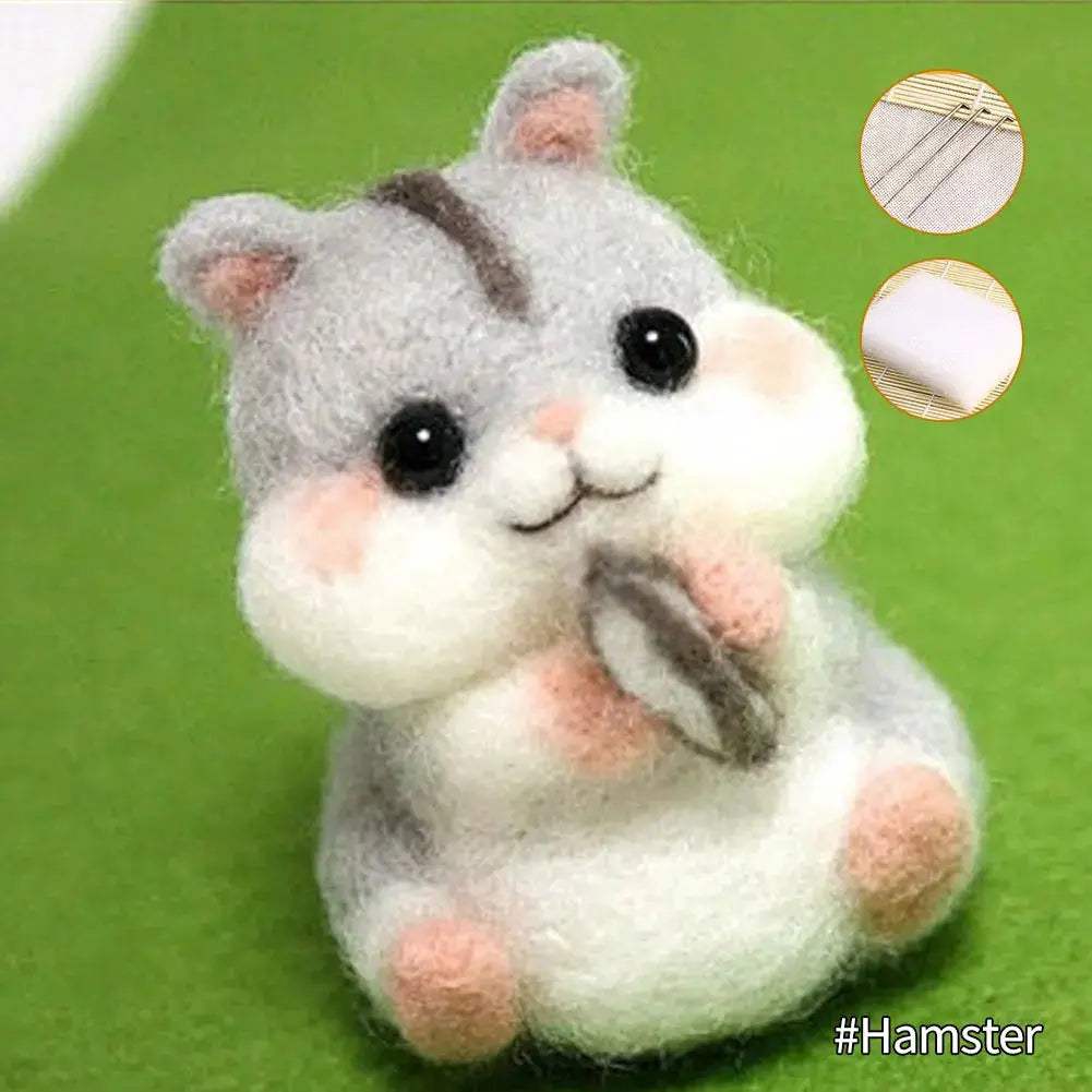 Premium Felting Kit For Cute Animal Toys Panda Squirrel - ToylandEU